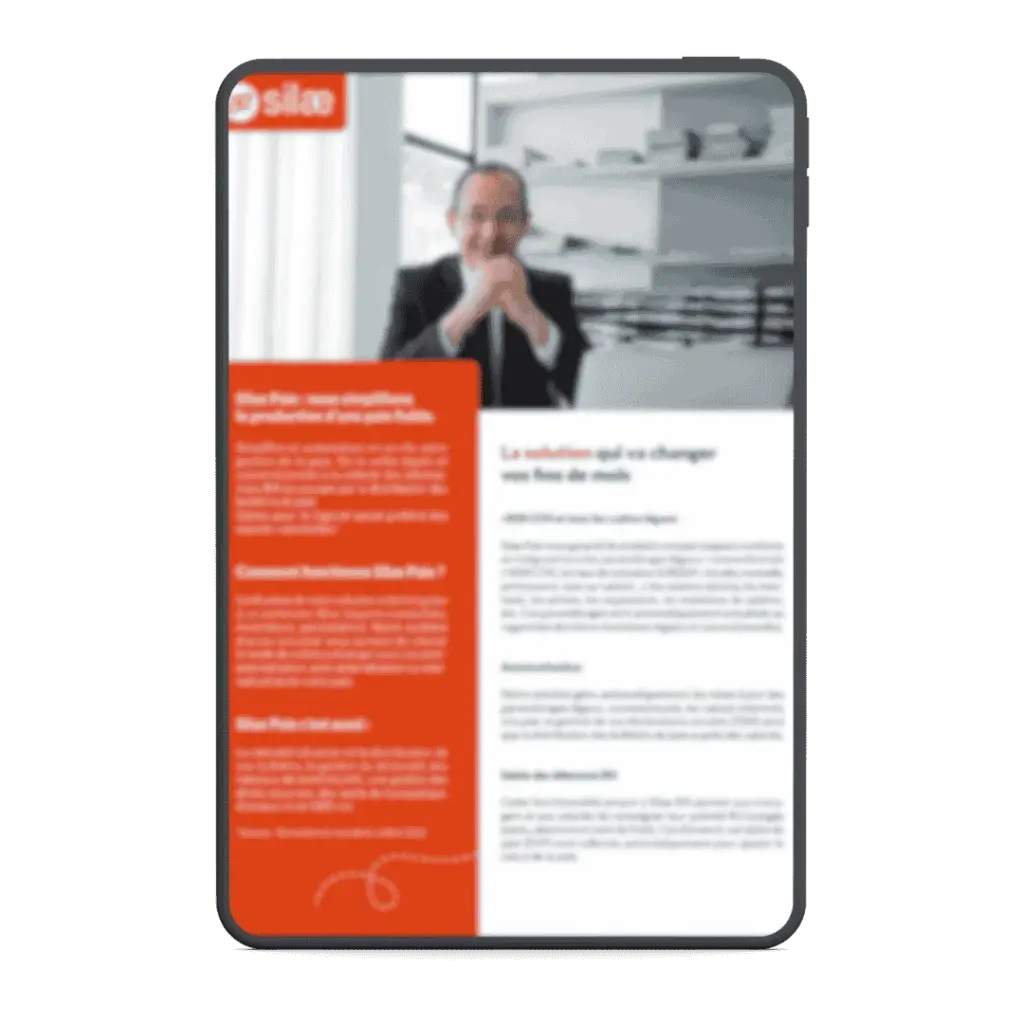 brochure de la solution silae logiciel de paie