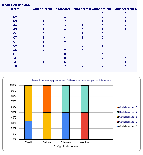 CRM excel interface