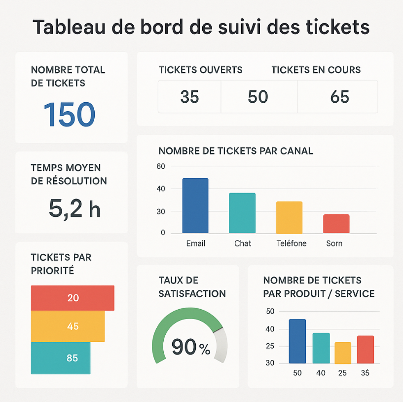 tableau de bord service client