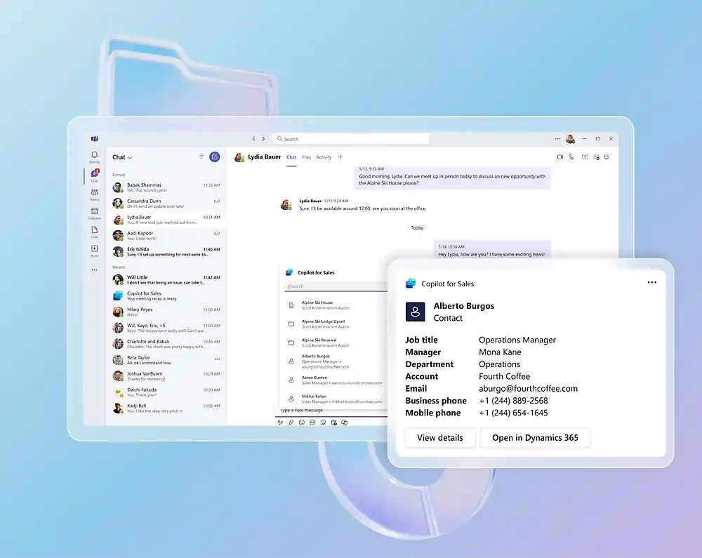 Copilot IA CRM capture interface
