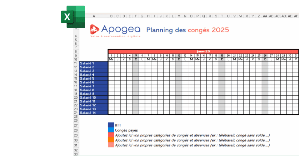 planning conges