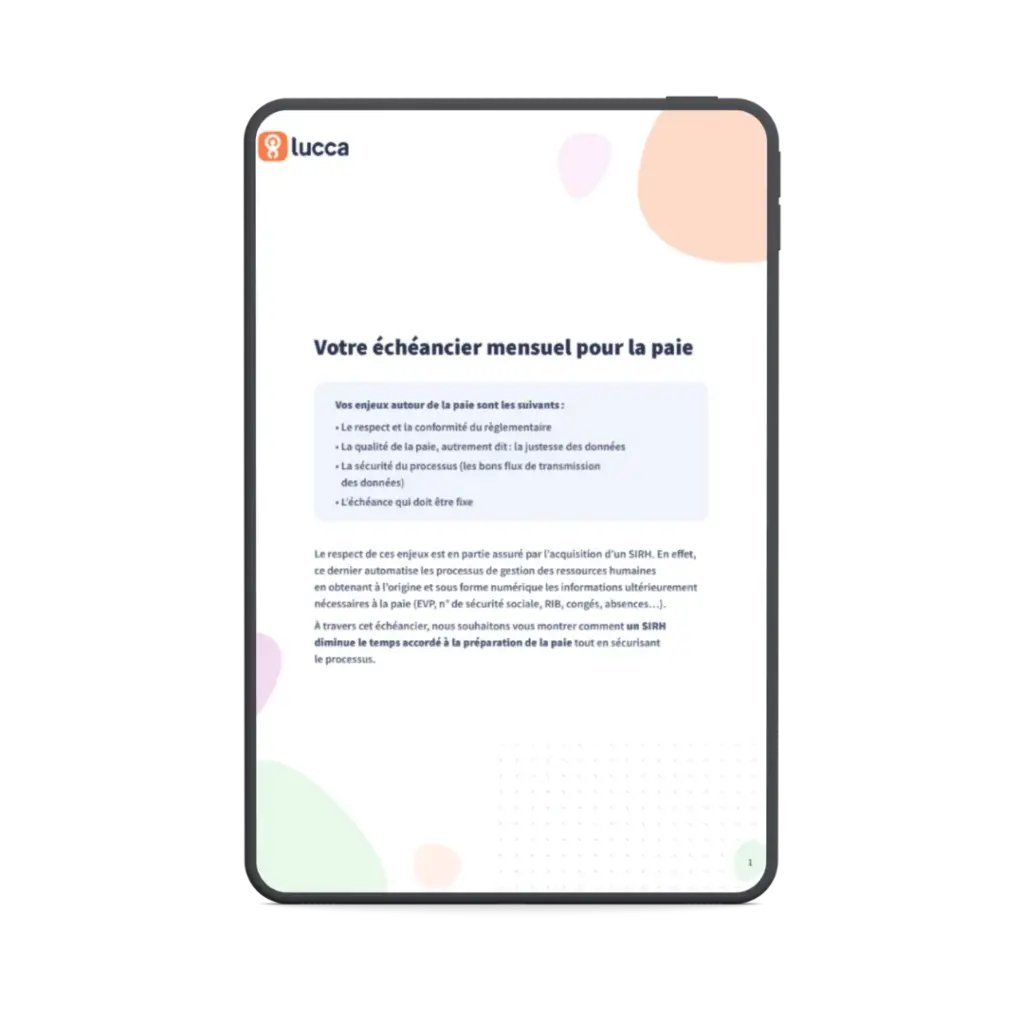 Livre blanc d'échéancier pour la paie