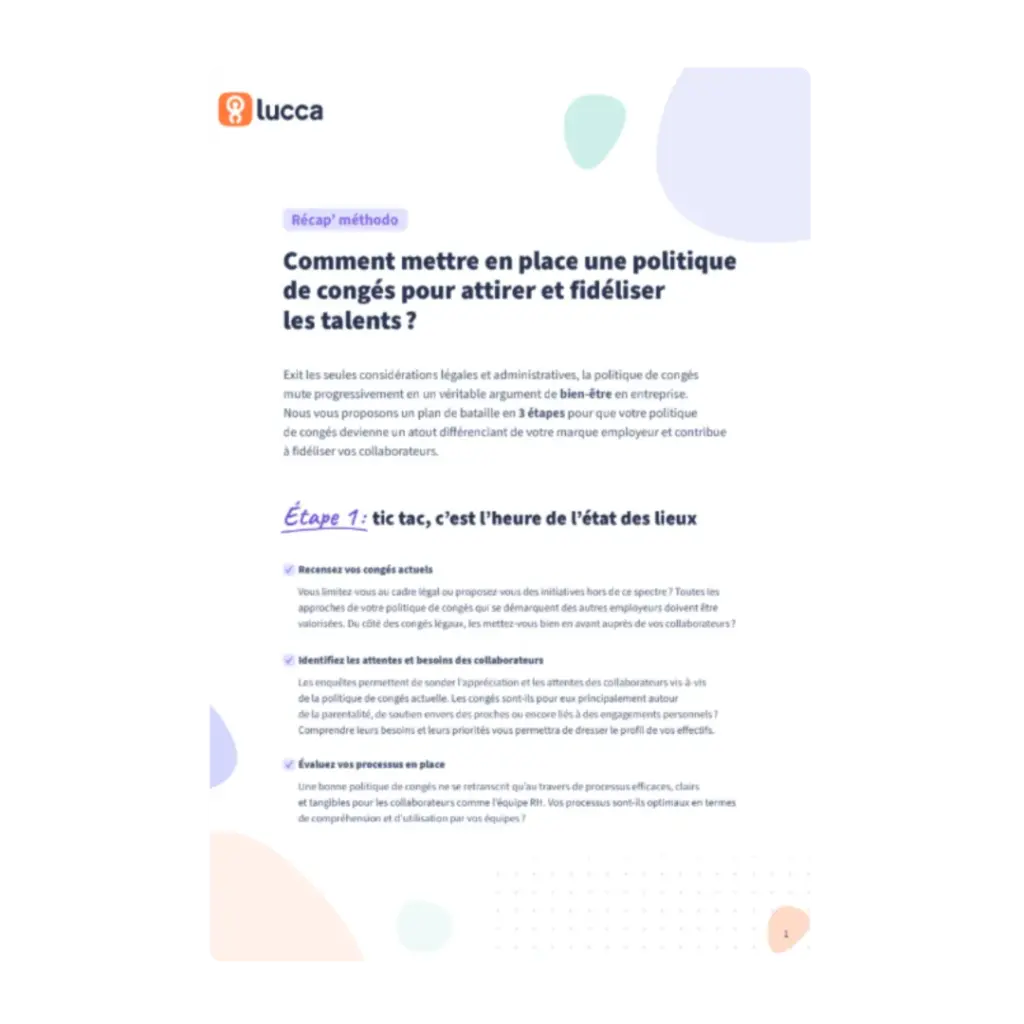 livre blanc sur la gestion des congés pour attirer et fidéliser les talents