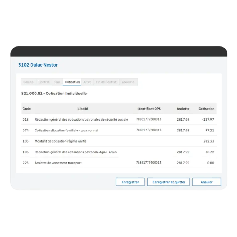 interface de la solution sage 100 paie rh