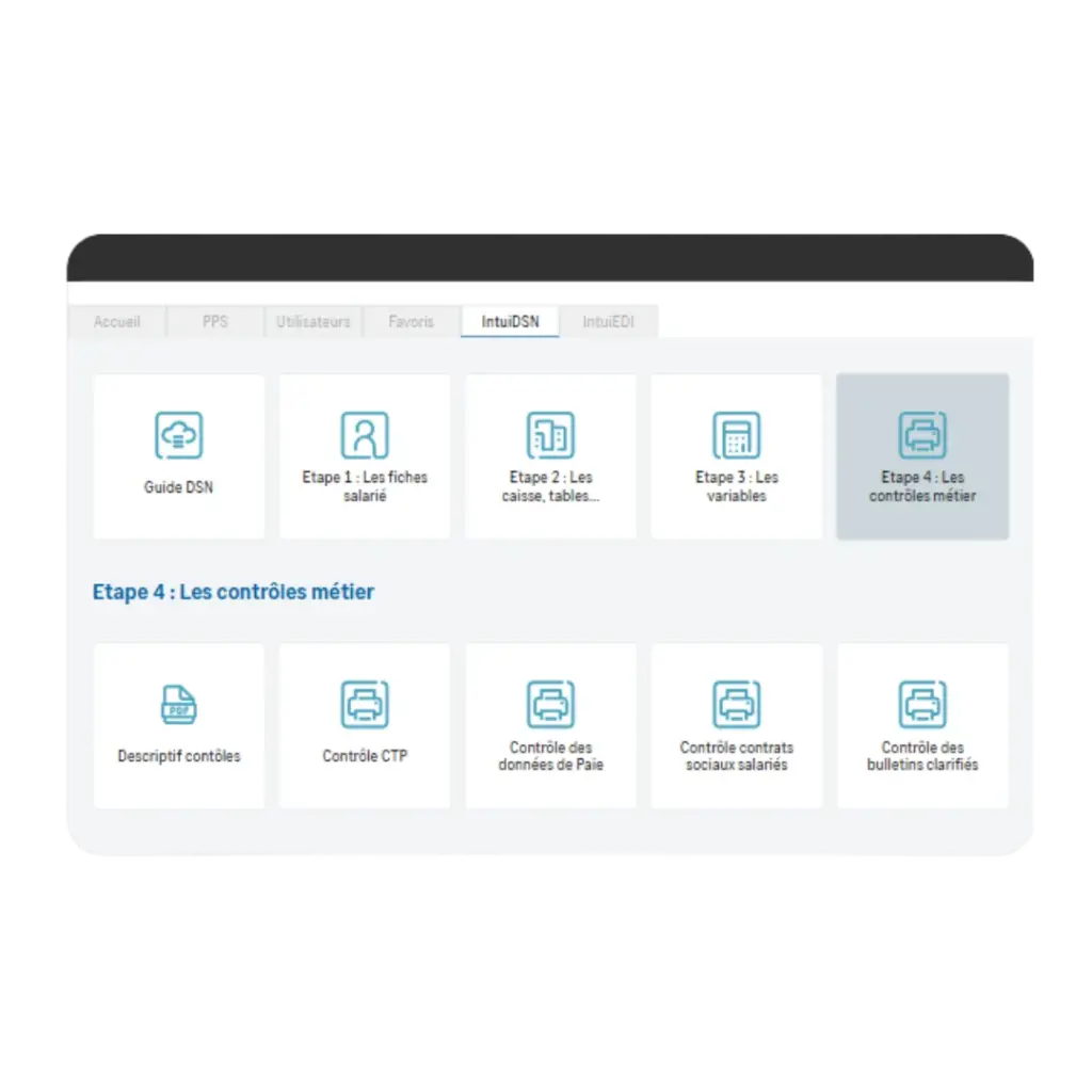 capture écran de la solution de paie sage 100