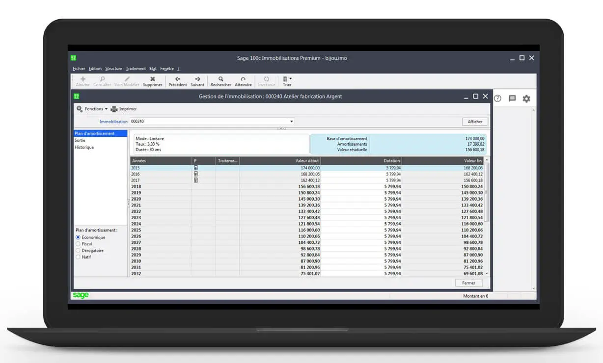interface sage 100 immobilisation sage 100 immobilisation