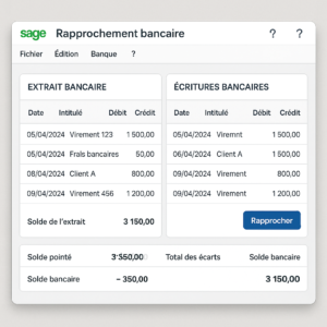 capture de sage rapprochement bancaire