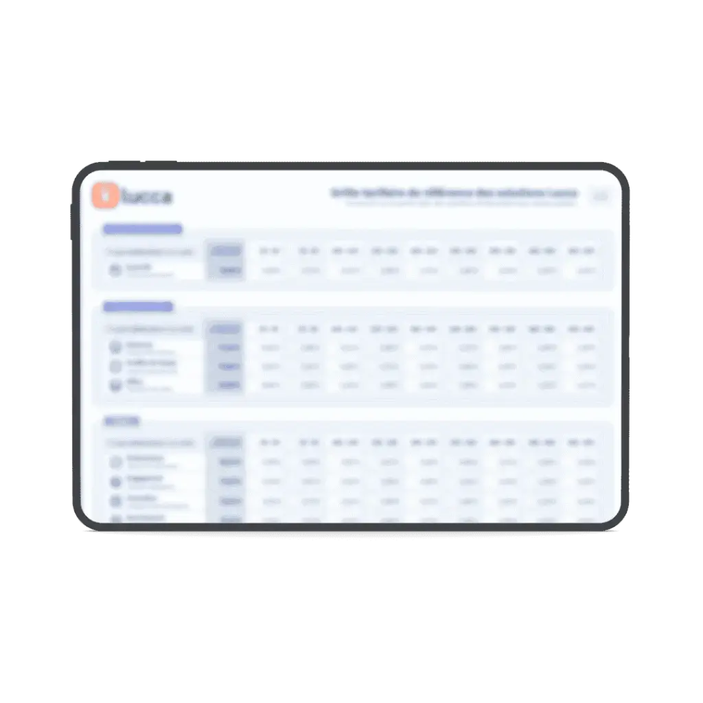 Grille tarifaire du SIRH Lucca 2026